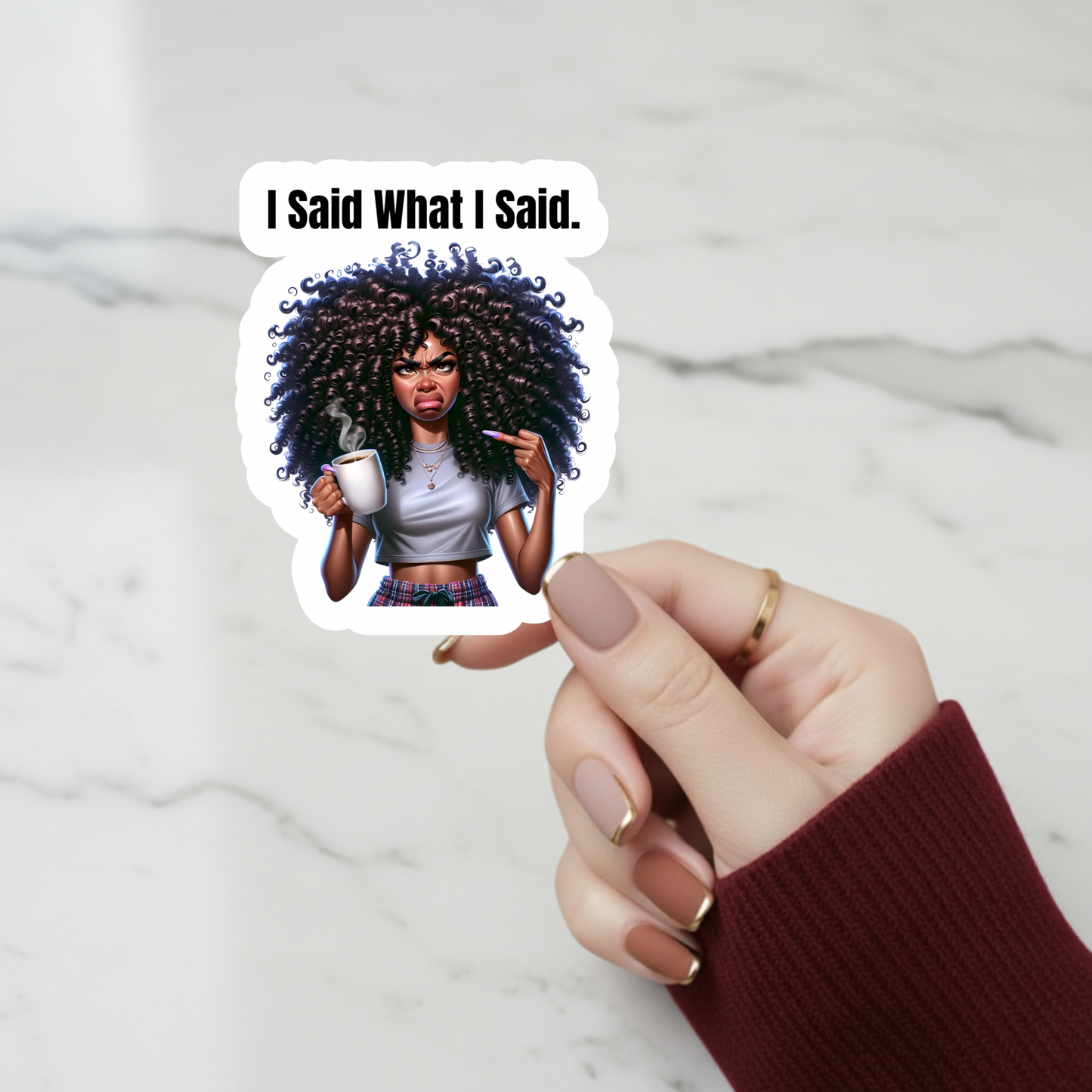 black girl attitude vinyl sticker