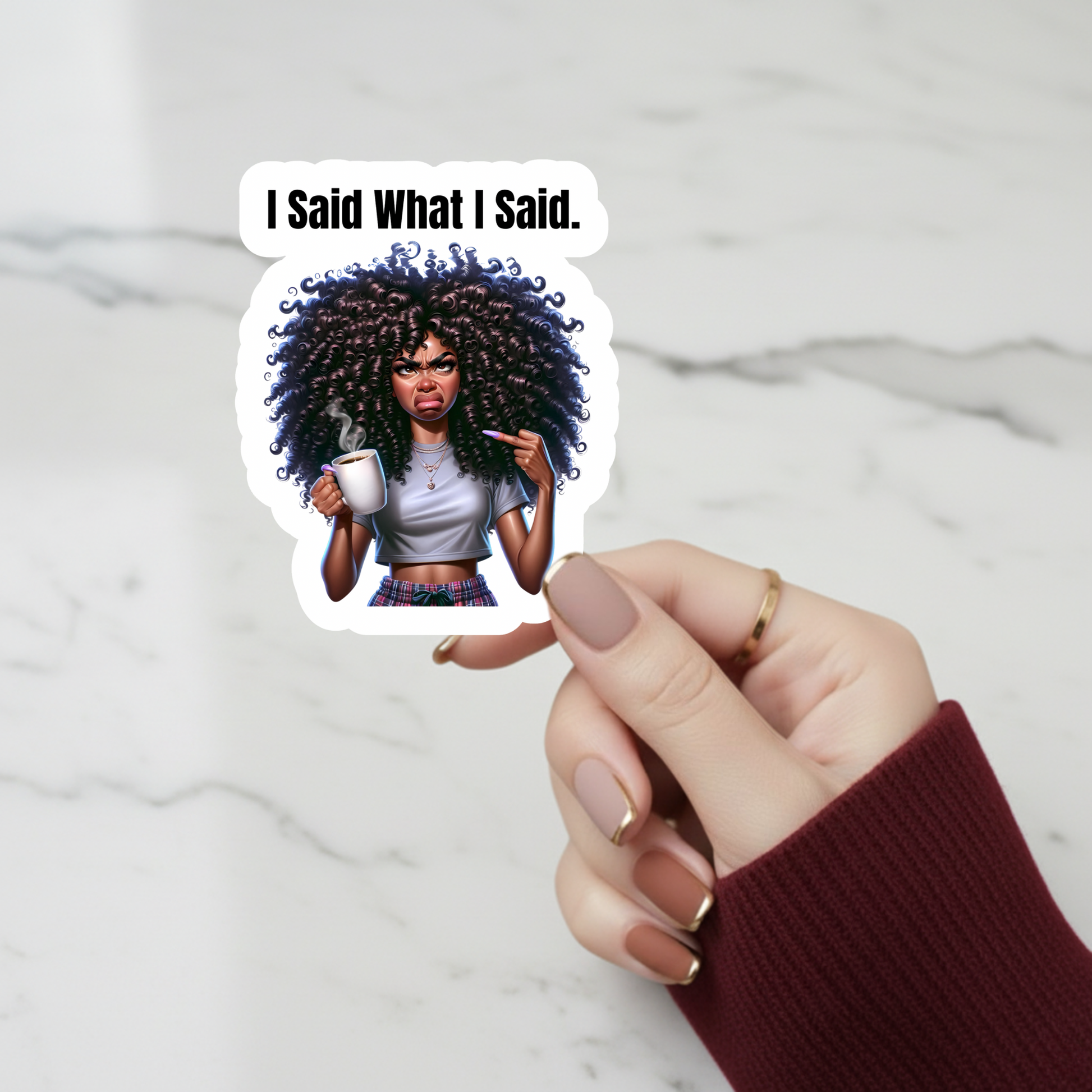 black girl attitude vinyl sticker