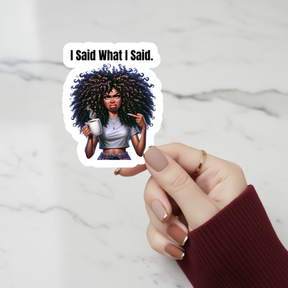 black girl attitude vinyl sticker