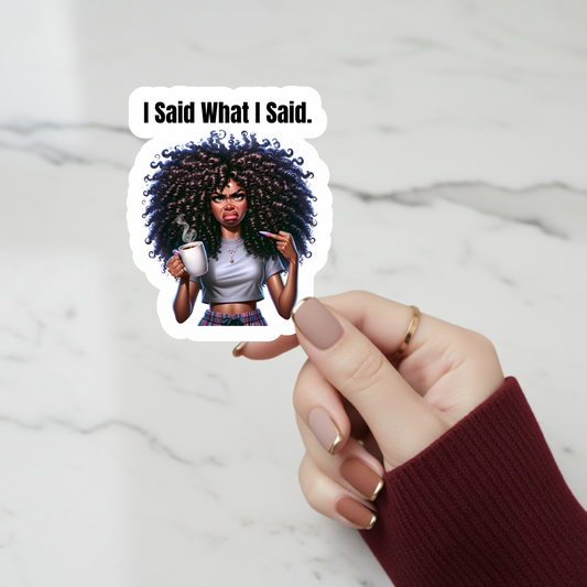 black girl attitude vinyl sticker