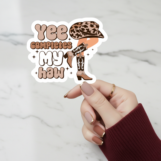 Yee completes my haw western sticker design