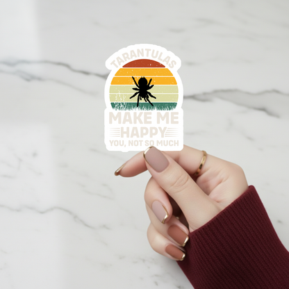 retro tarantula sunset sticker