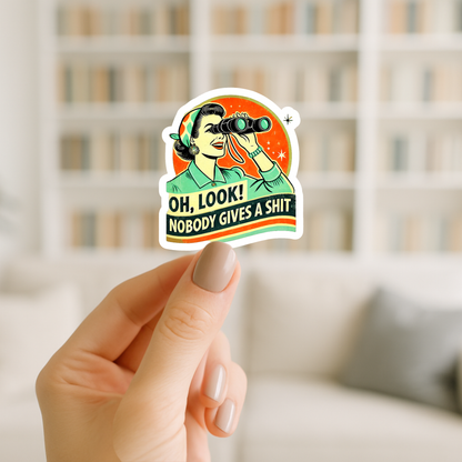 
retro woman sarcastic sticker