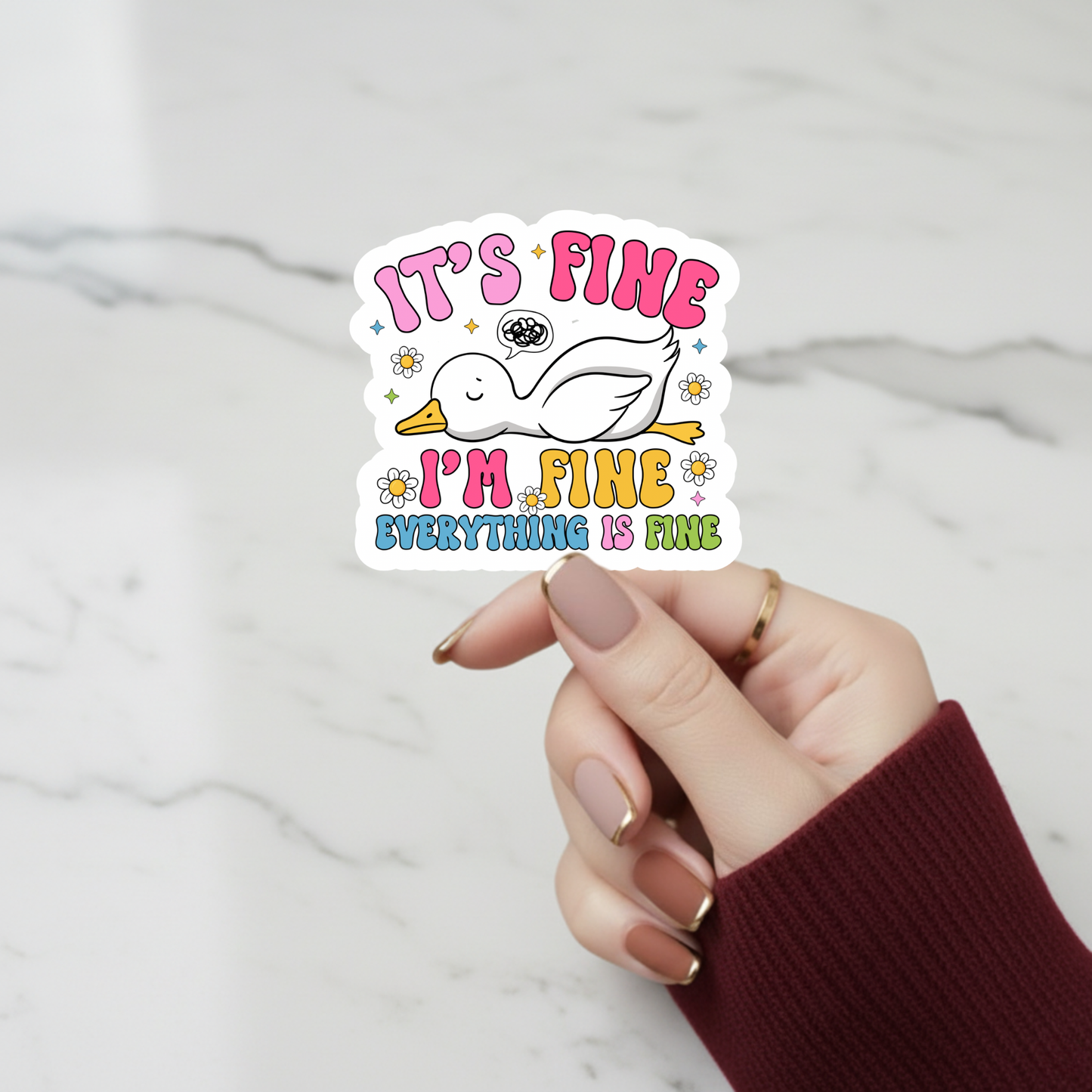 everything is fine goose illustration