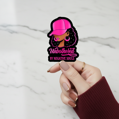 unbothered quote sticker