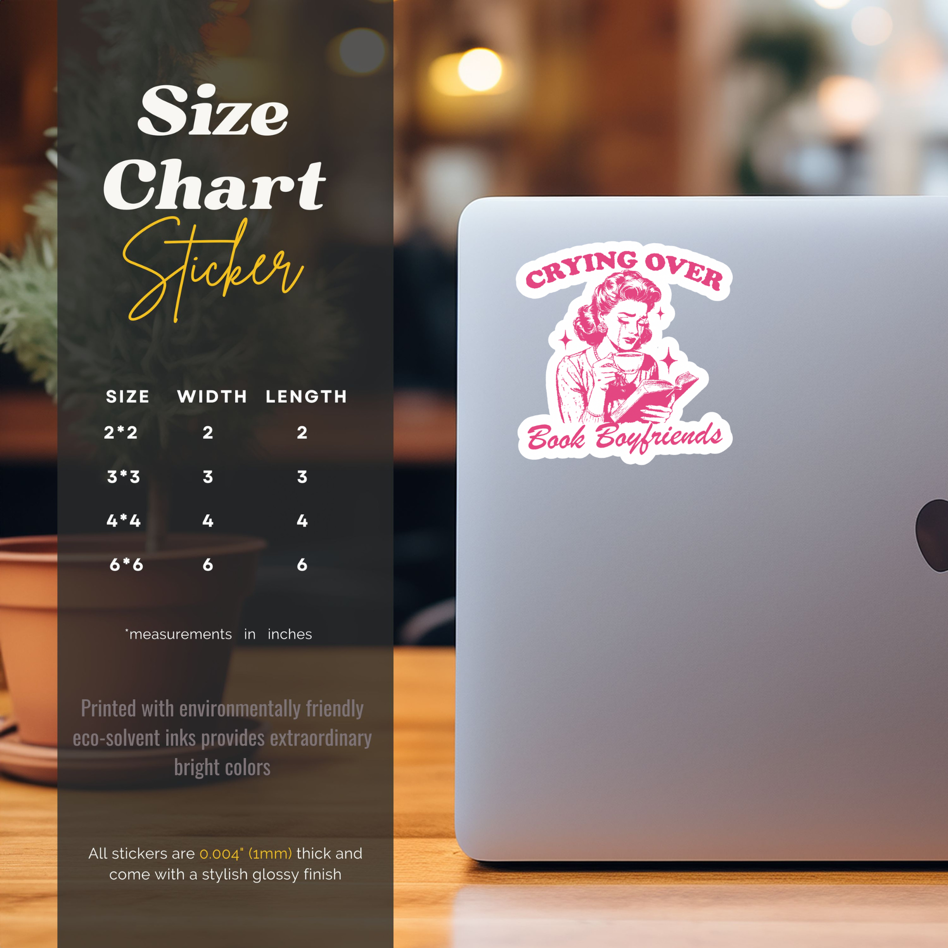 bookish romance reader sticker