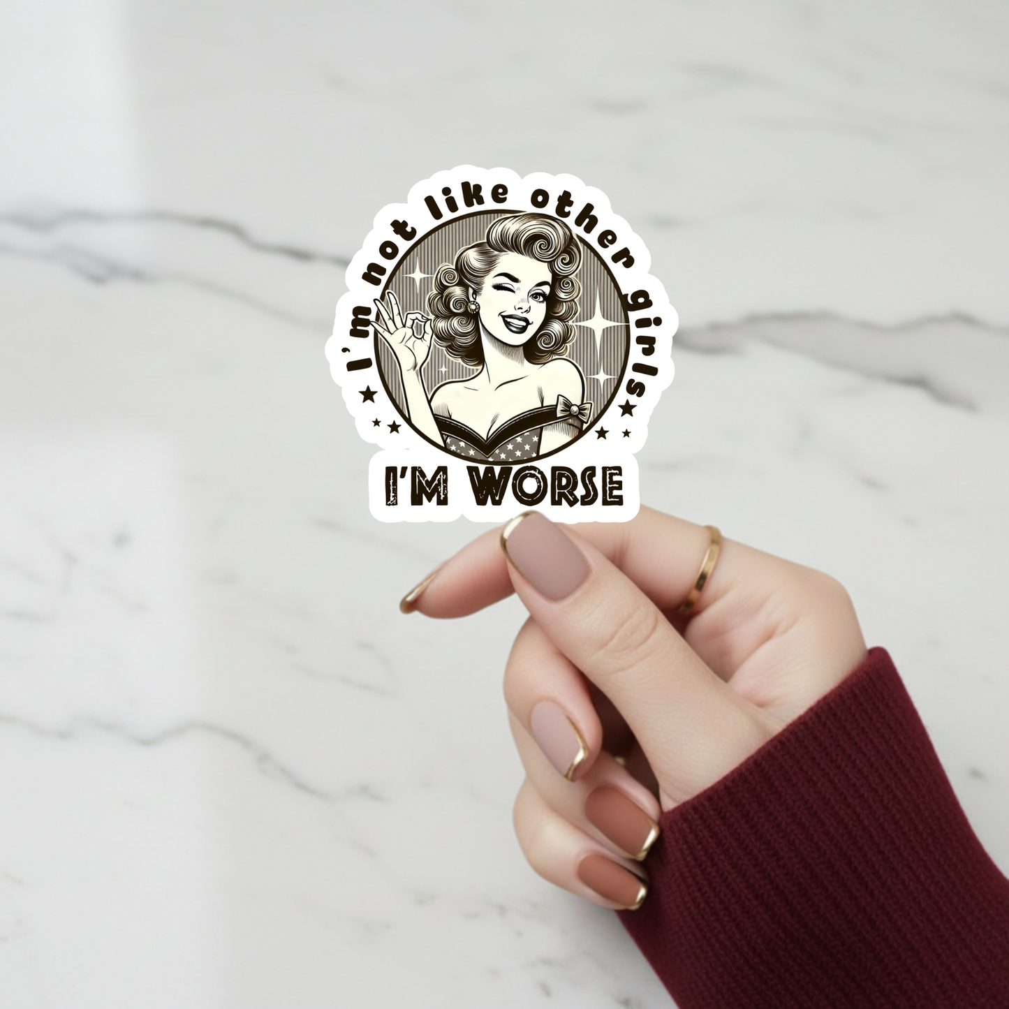 im not like other girls im worse sticker