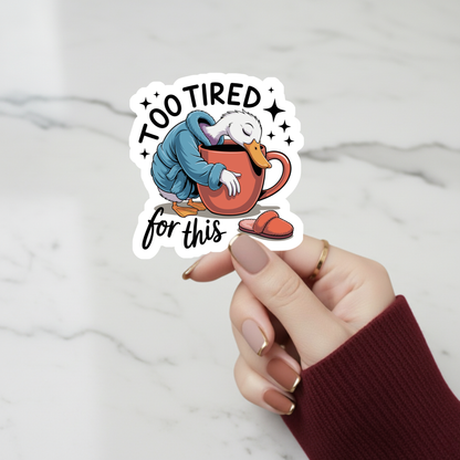 duck coffee mug sticker