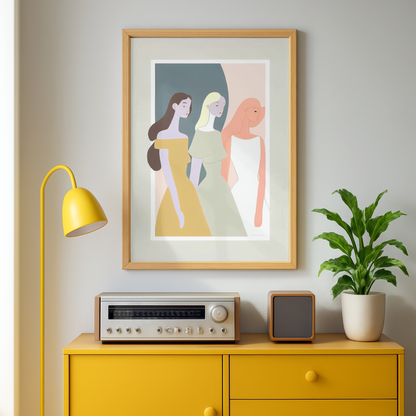 sage blush wall art