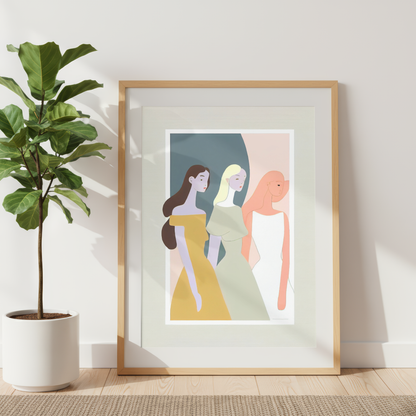 Abstract Feminine Wall Art Print Digital Download