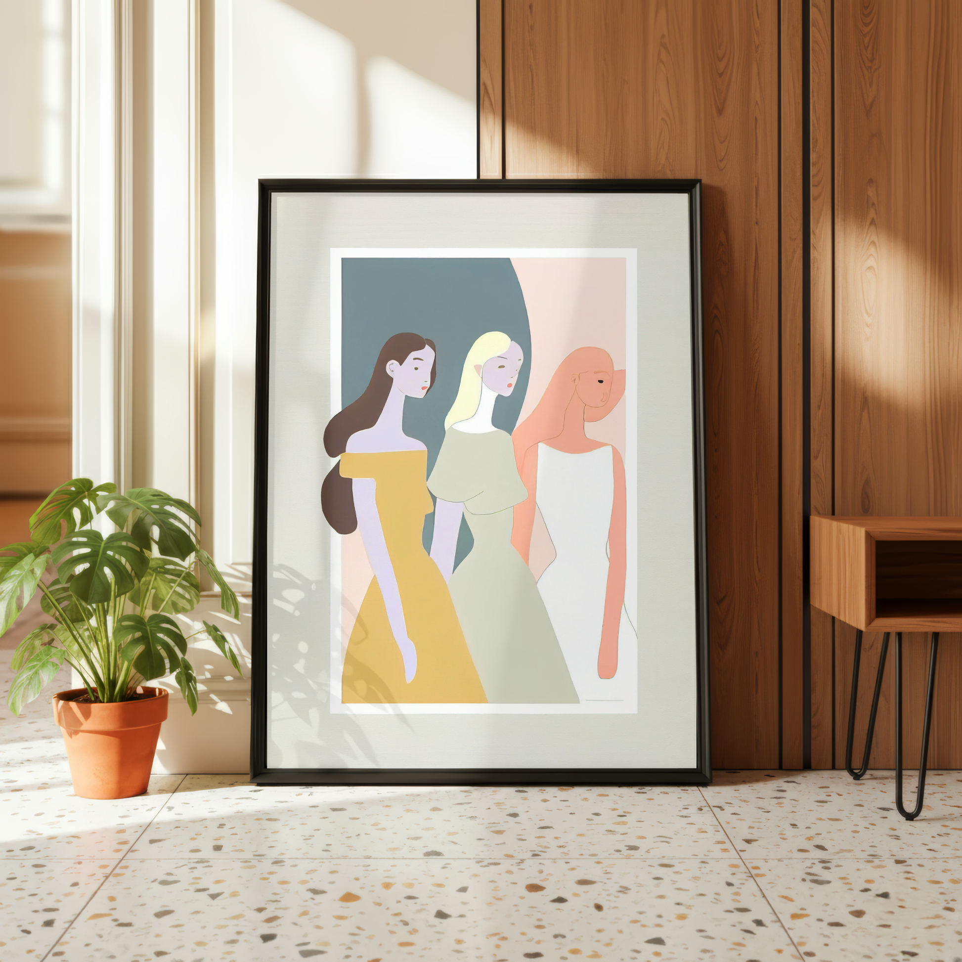 feminine abstract print