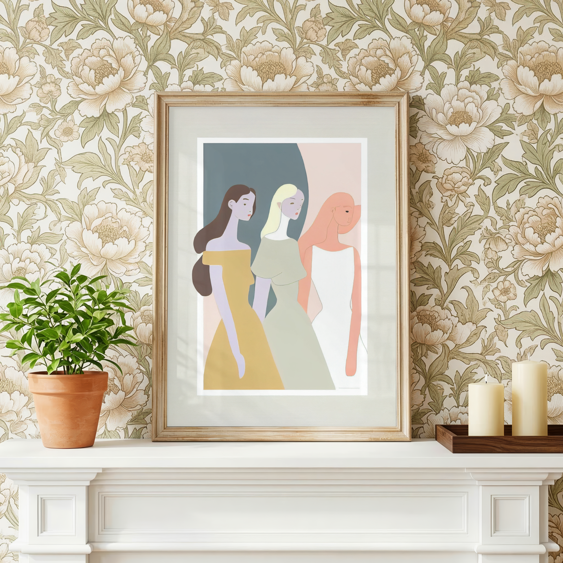 minimalist women wall art