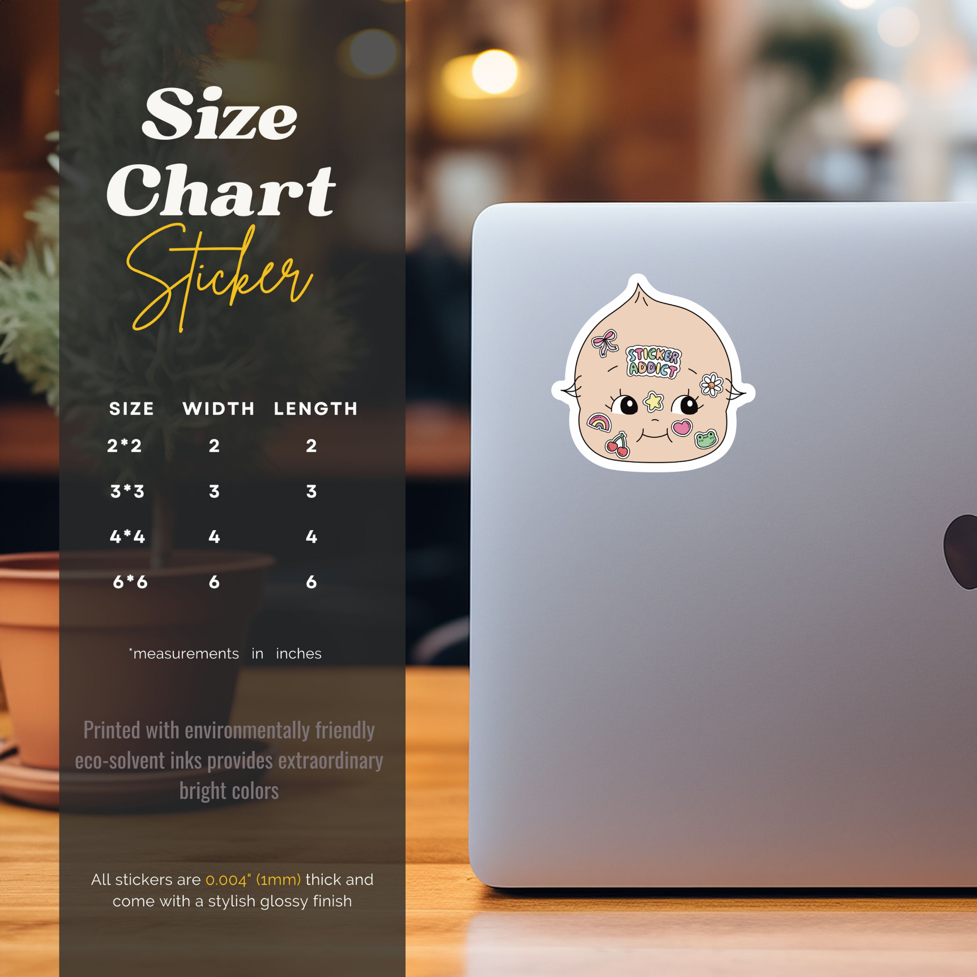 cartoon head sticker for laptop