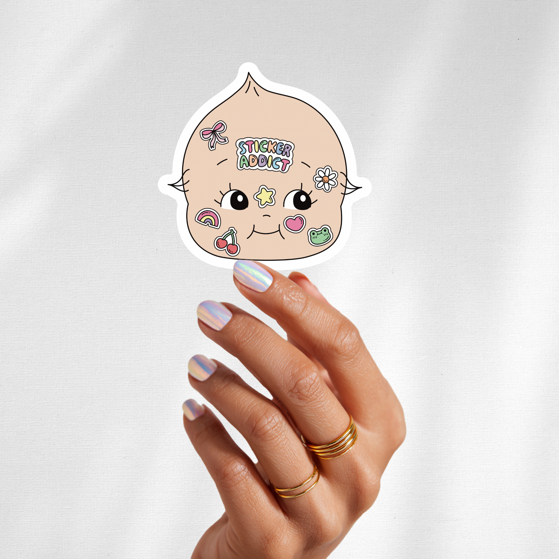 kewpie face vinyl sticker decal