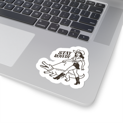 stay rowdy cowgirl alligator sticker