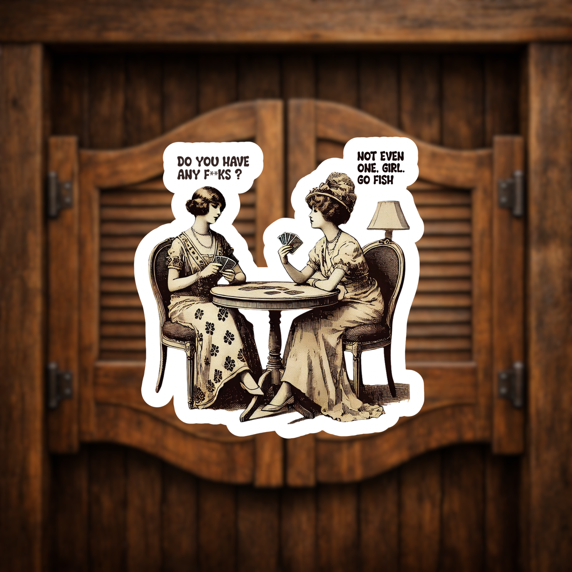 vintage sarcasm sticker