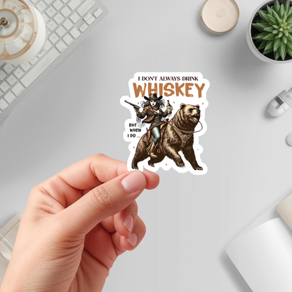 Country western bear sticker decal