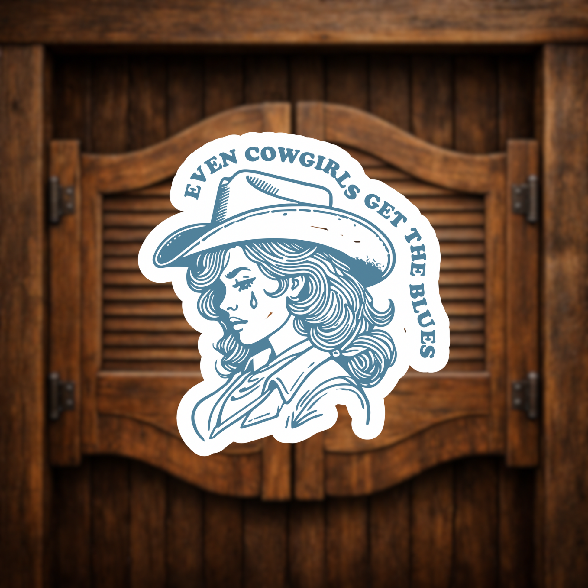 cowgirl sticker western design