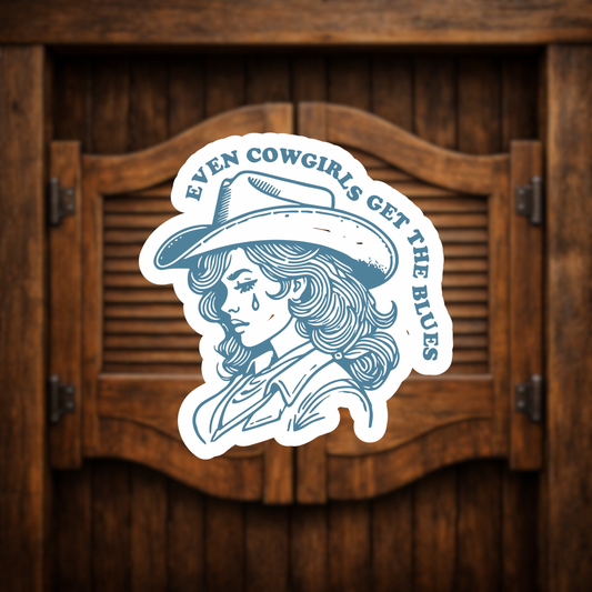 cowgirl sticker western design