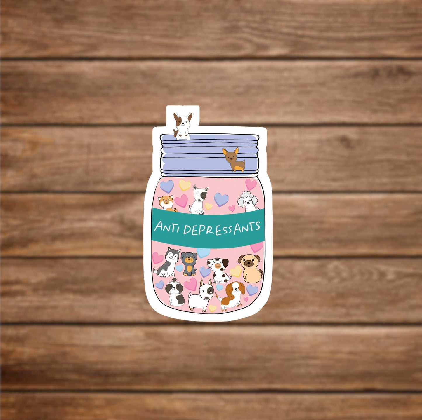 anti depressants dogs vinyl sticker