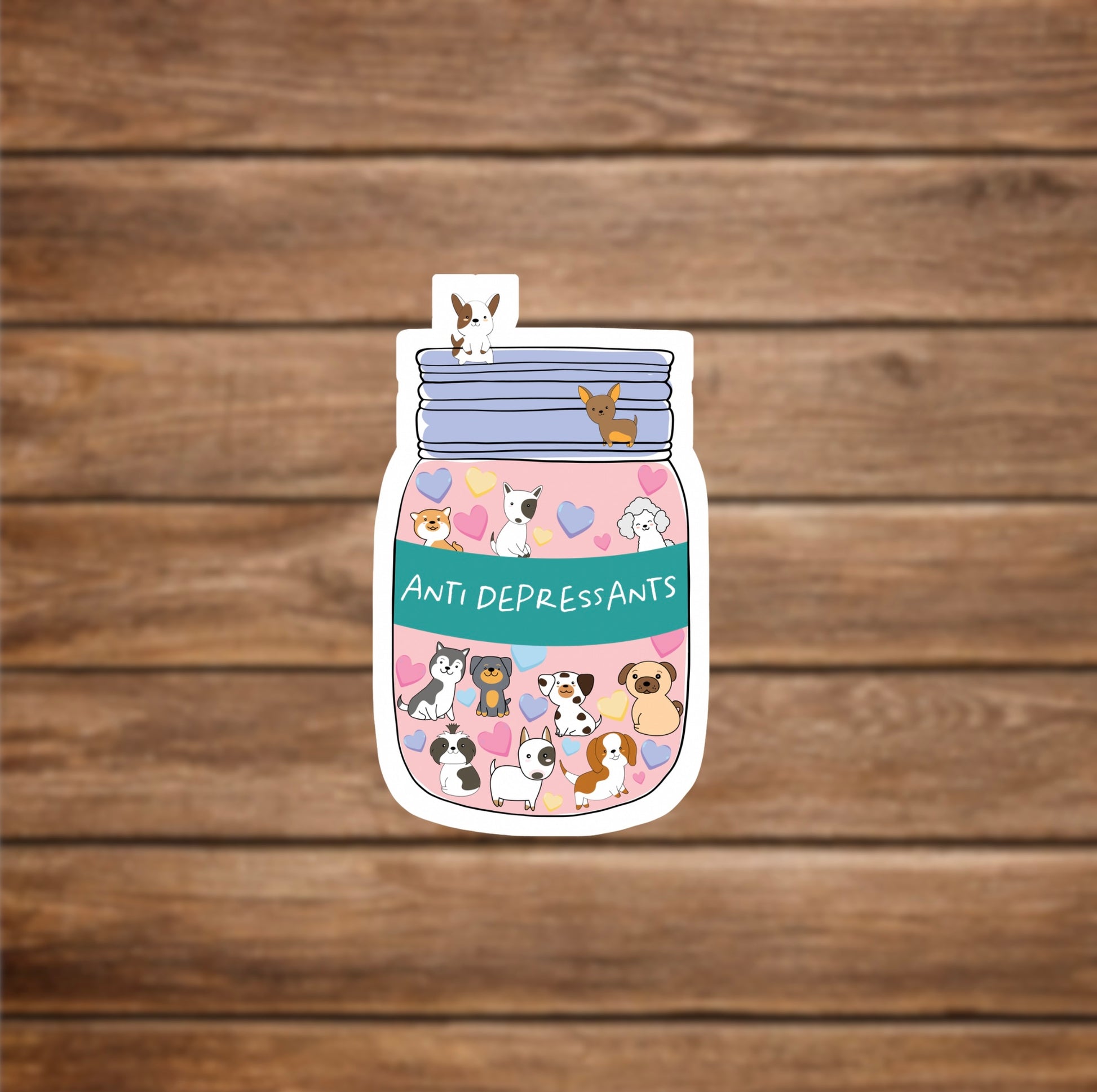 anti depressants dogs vinyl sticker