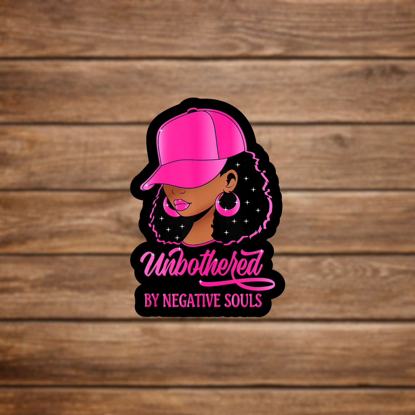 unbothered by negative souls vinyl sticker