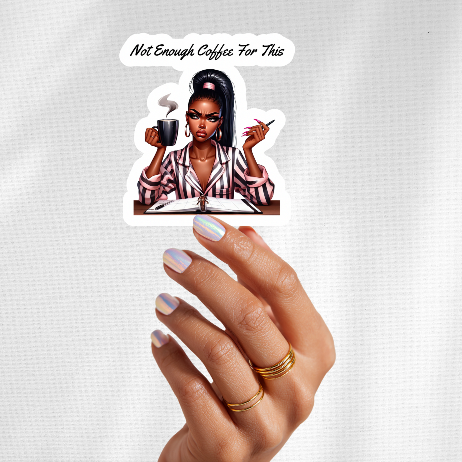 coffee saying sticker