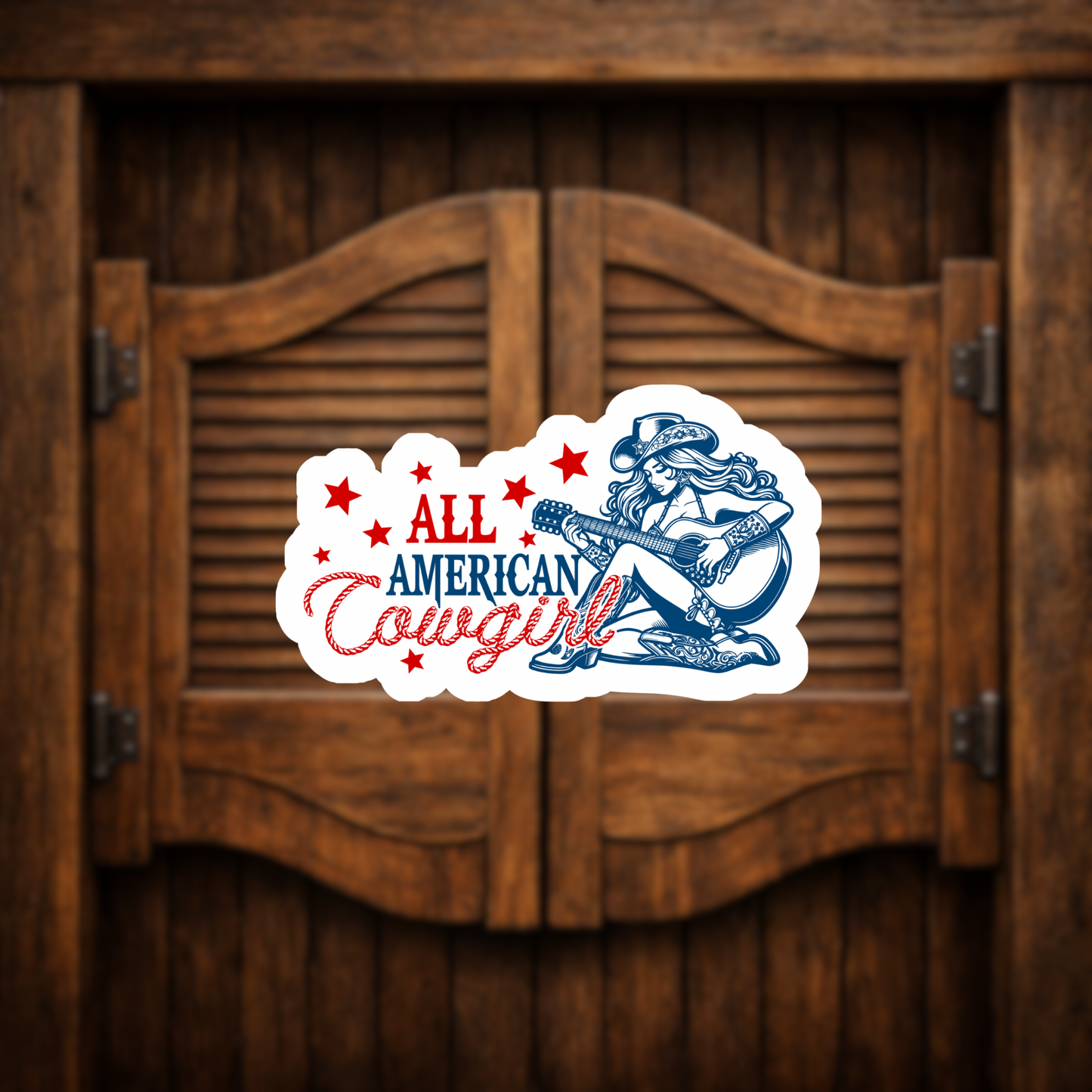 vintage cowgirl sticker