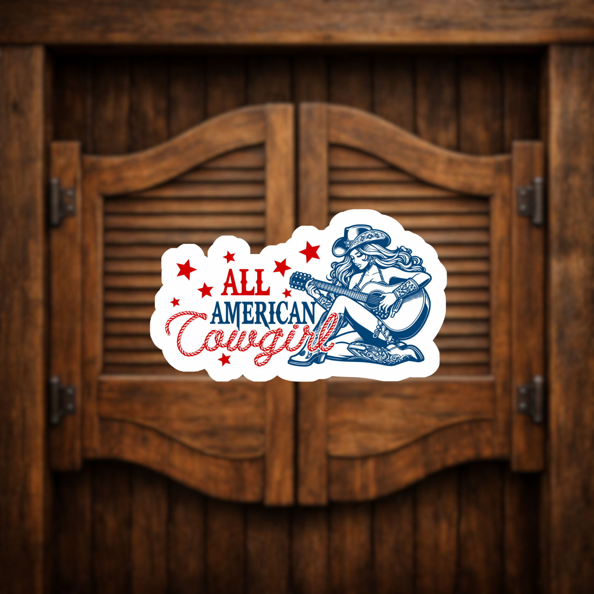 vintage cowgirl sticker