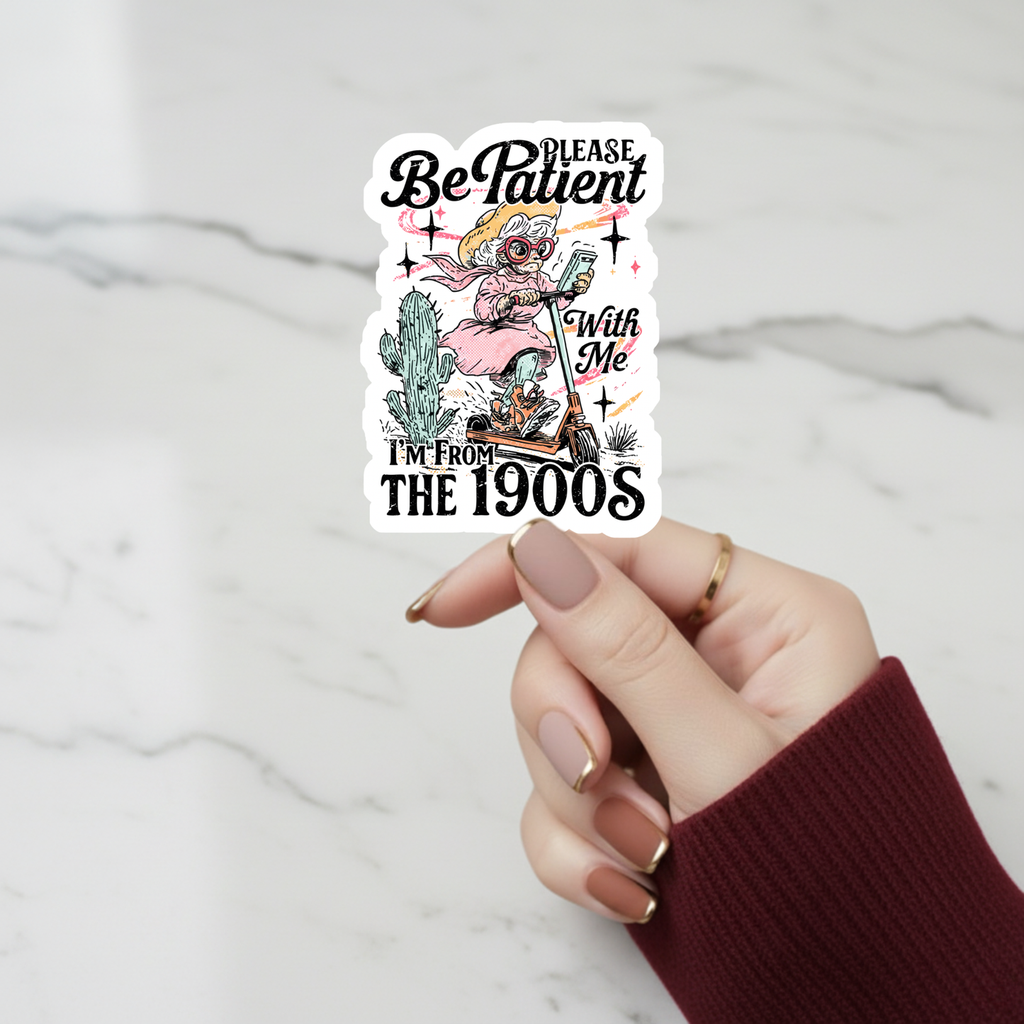 please be patient with me sticker