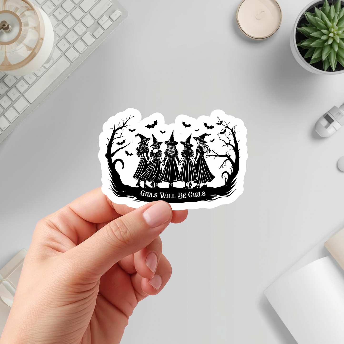 witch circle sticker design