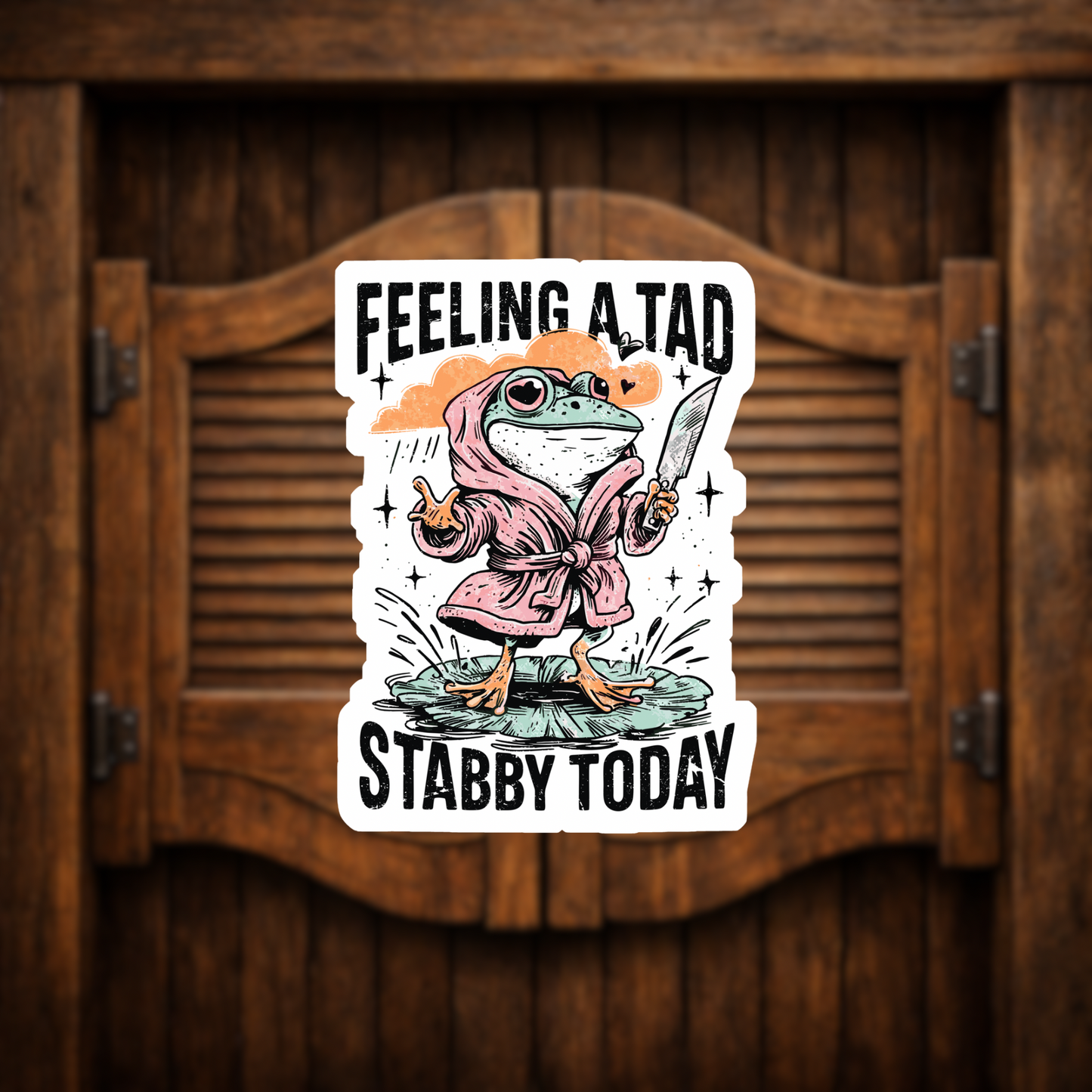 weird humor frog sticker