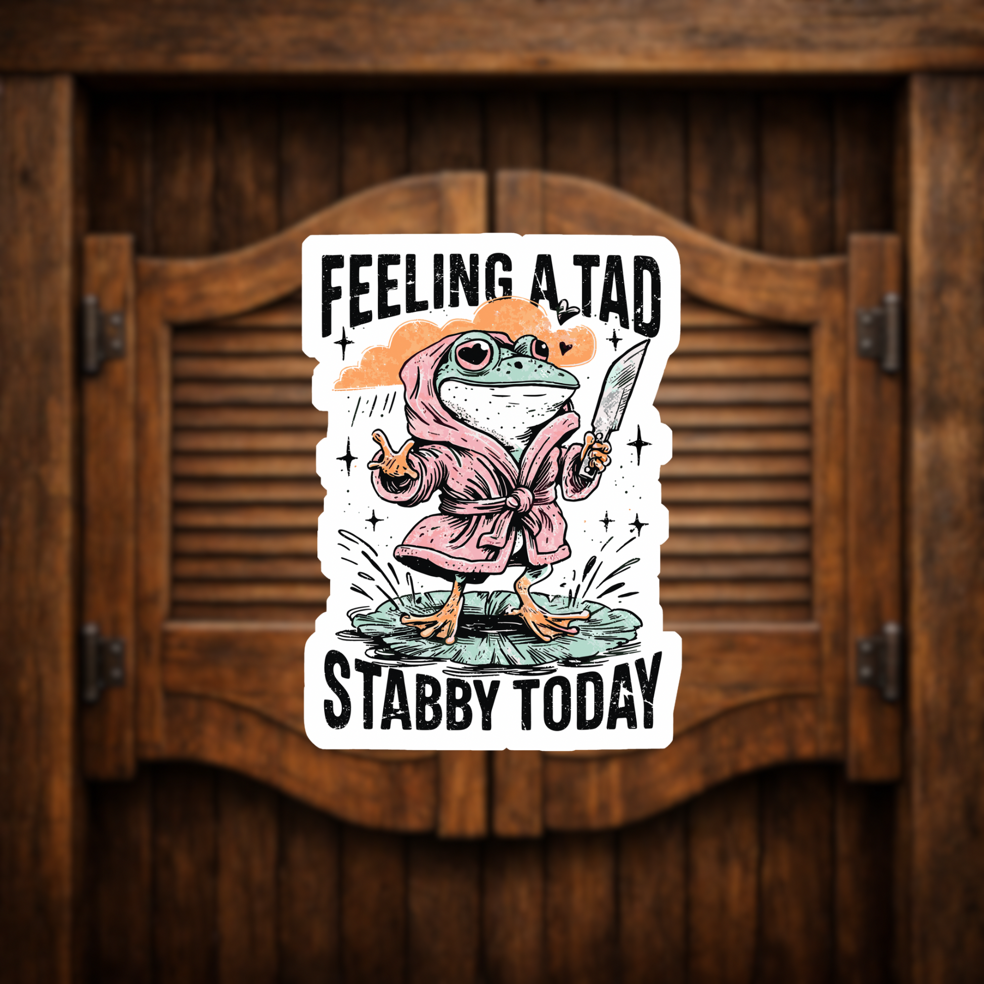 weird humor frog sticker