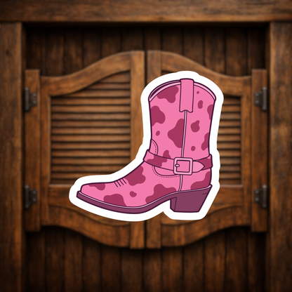 pink cowgirl boot sticker