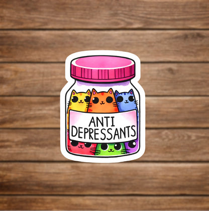 cats in a jar vinyl sticker