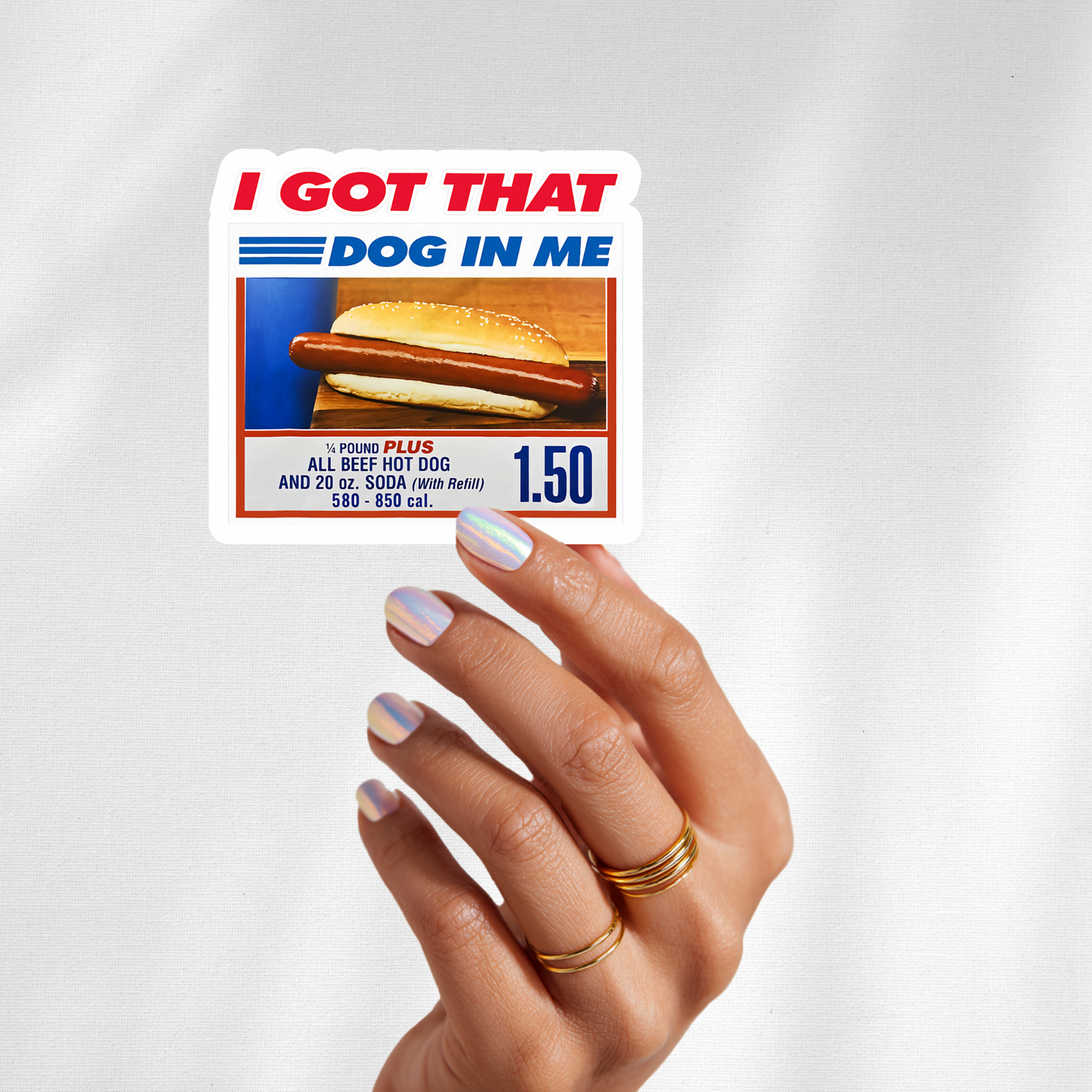 hot dog vinyl sticker