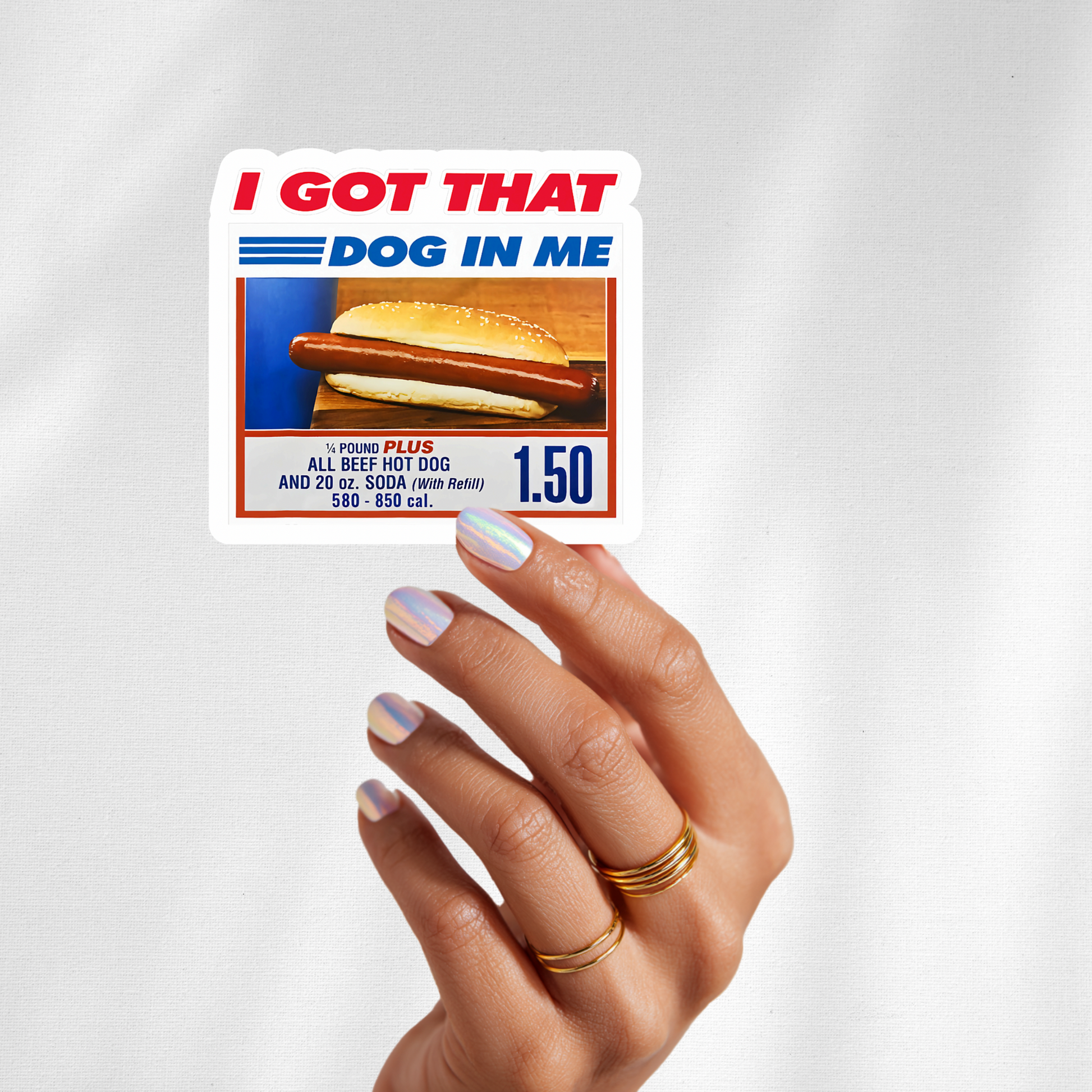 hot dog vinyl sticker