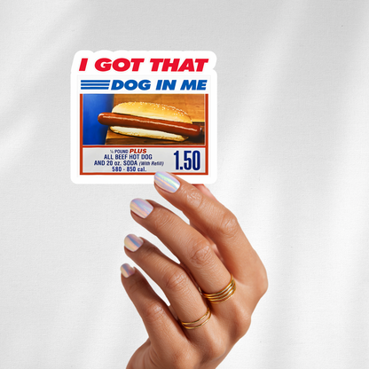 hot dog vinyl sticker
