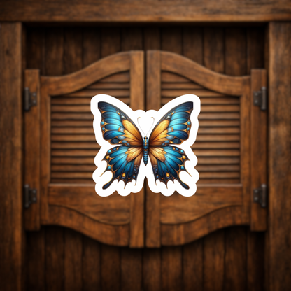 gold butterfly wing sticker