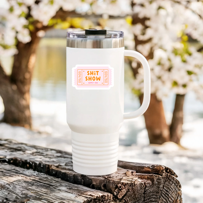 Shit Show Ticket Vinyl Sticker – Pink