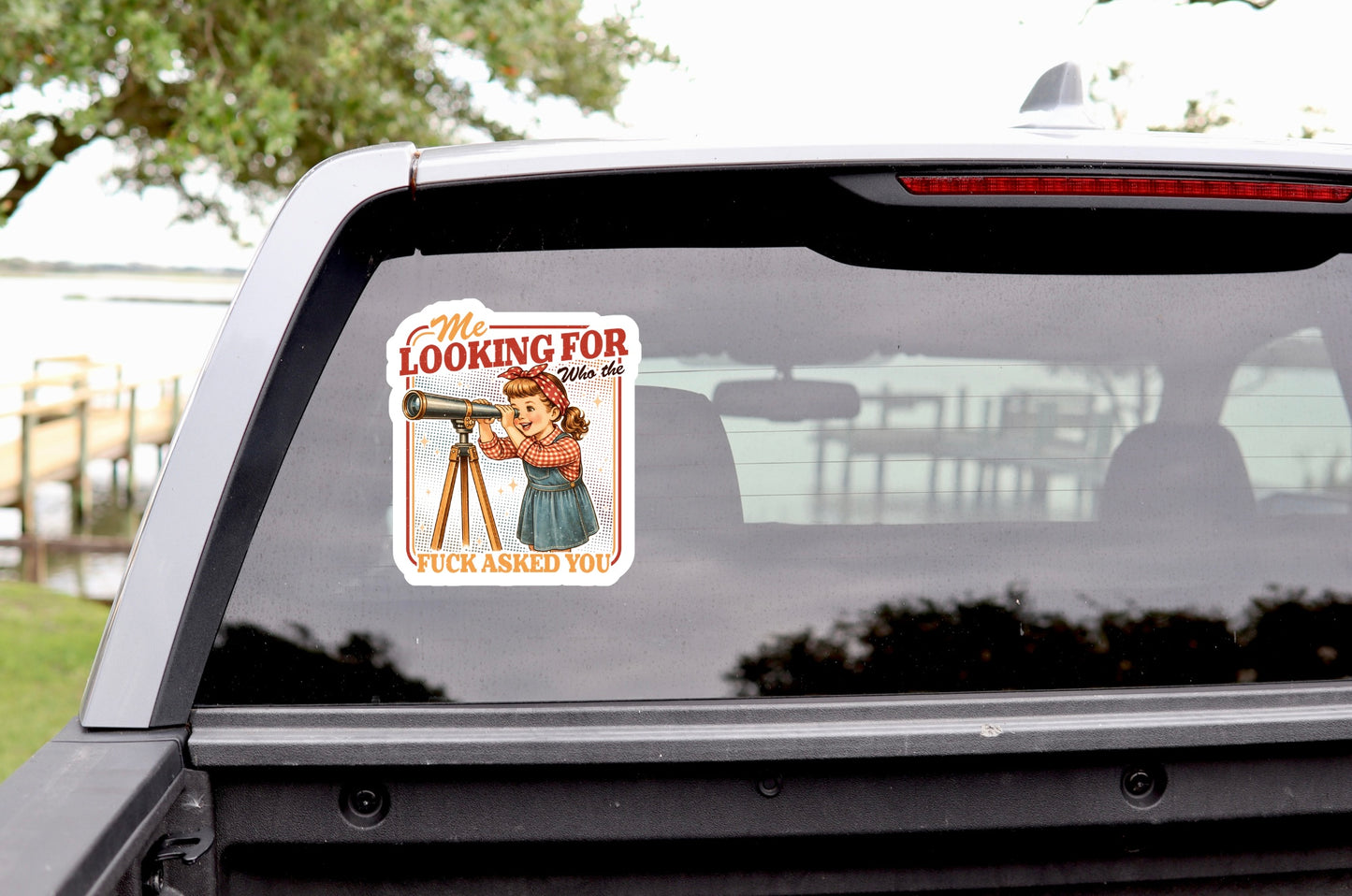 Snarky Retro Girl Vinyl Sticker