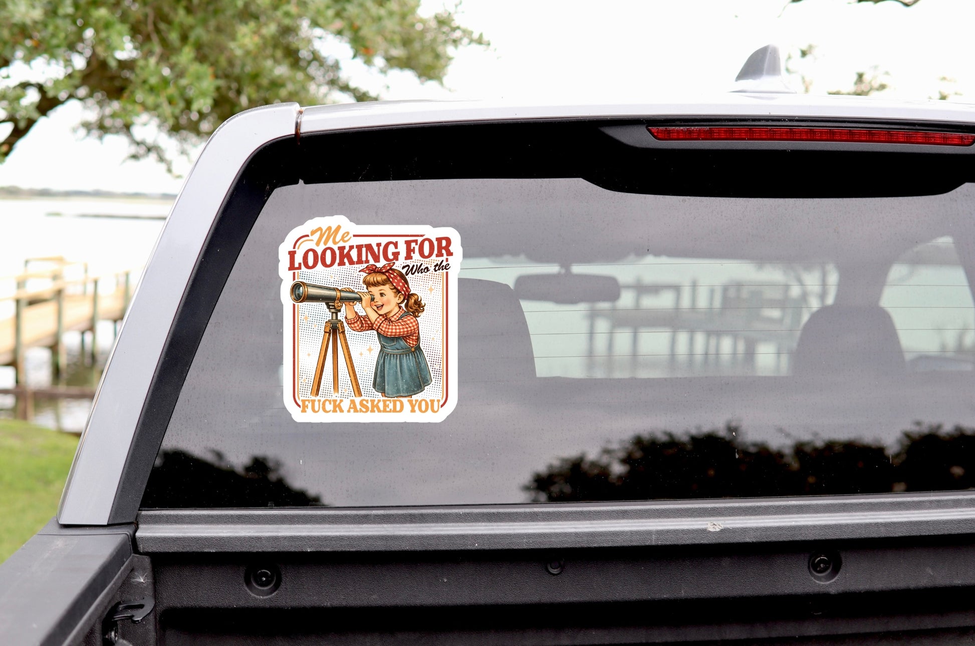 Snarky Retro Girl Vinyl Sticker