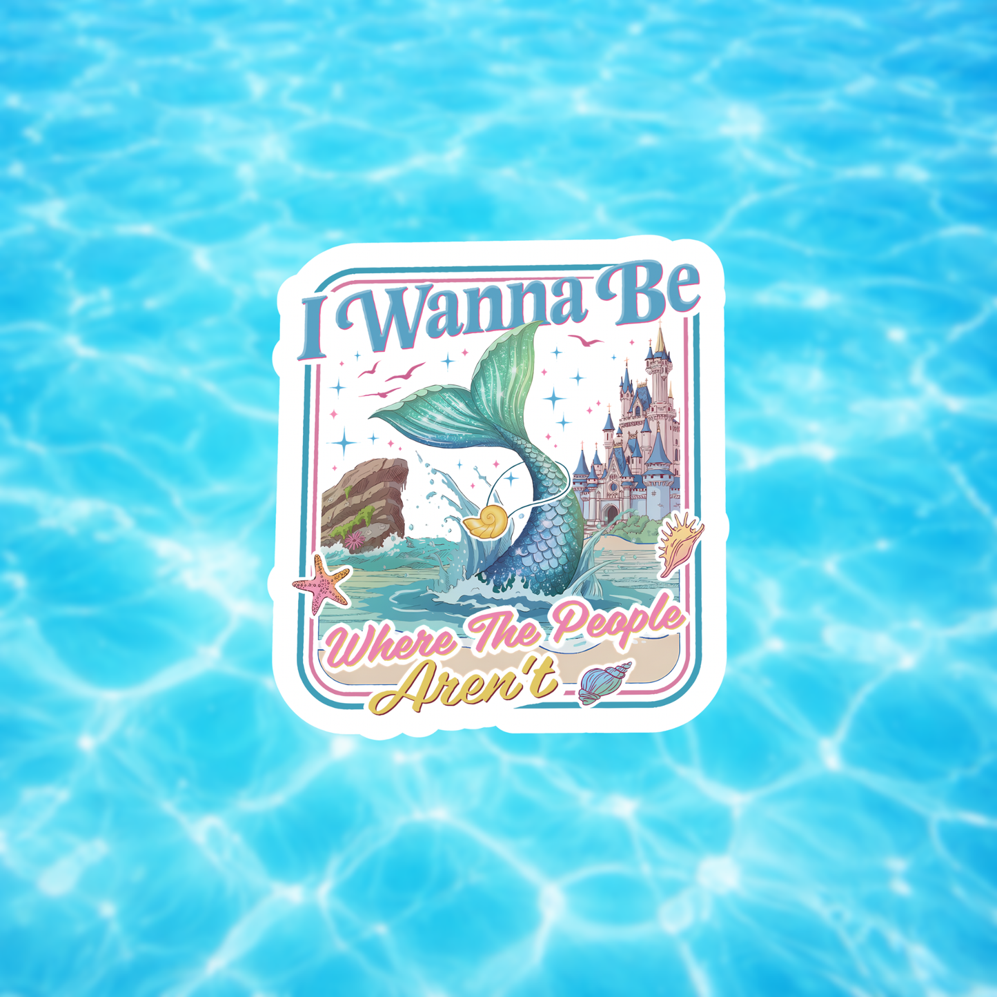 mermaid ocean sticker decal