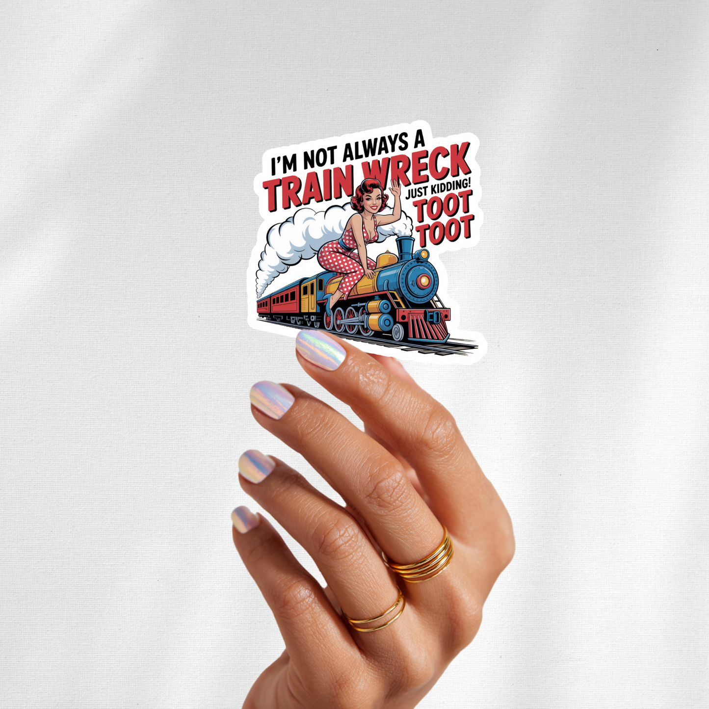 toot toot train sticker decal