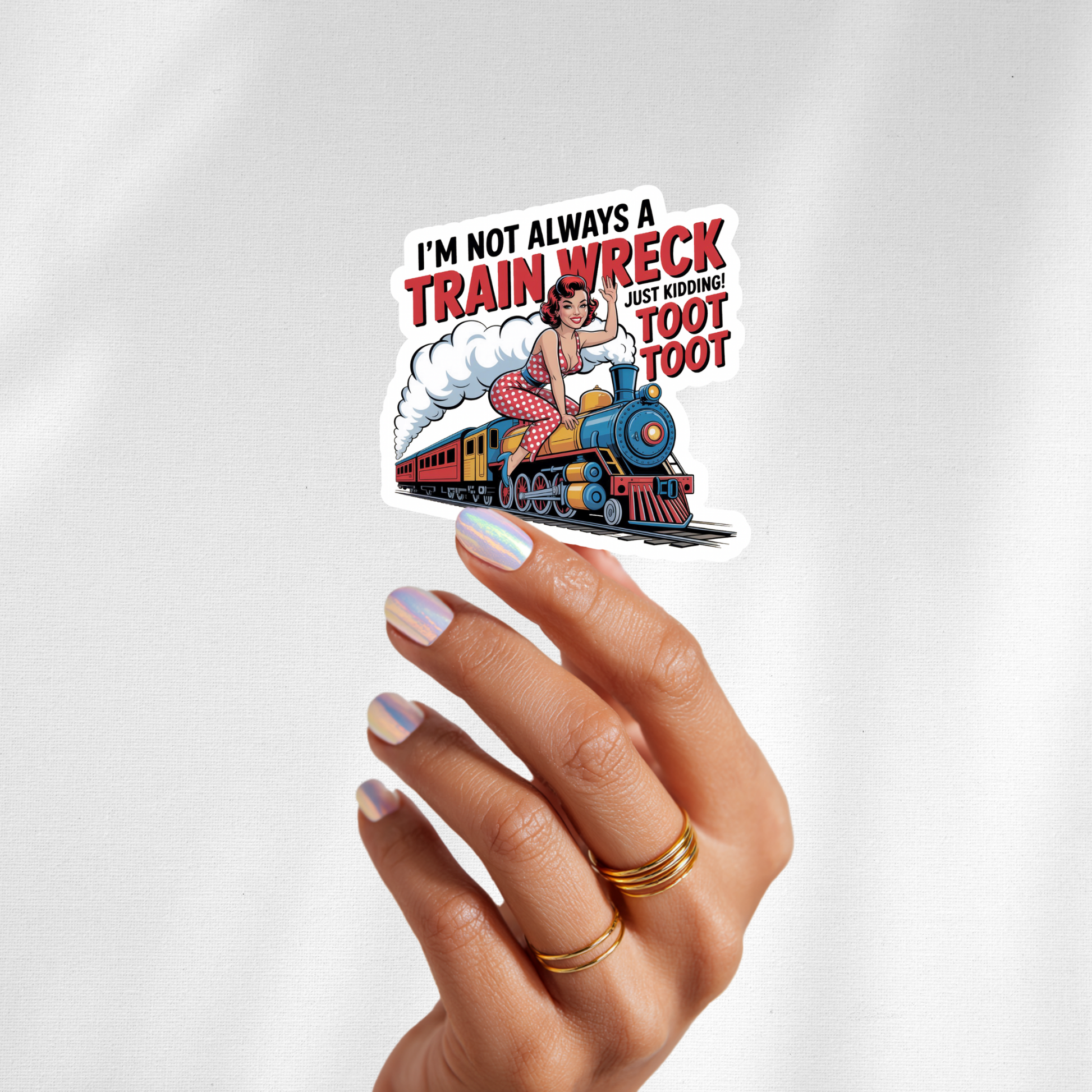 toot toot train sticker decal