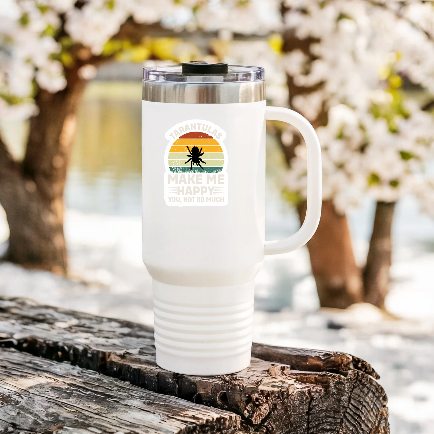 spider silhouette vintage stripe sticker