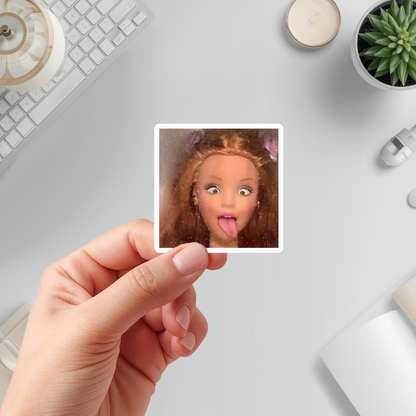 Chaotic doll reaction meme sticker
