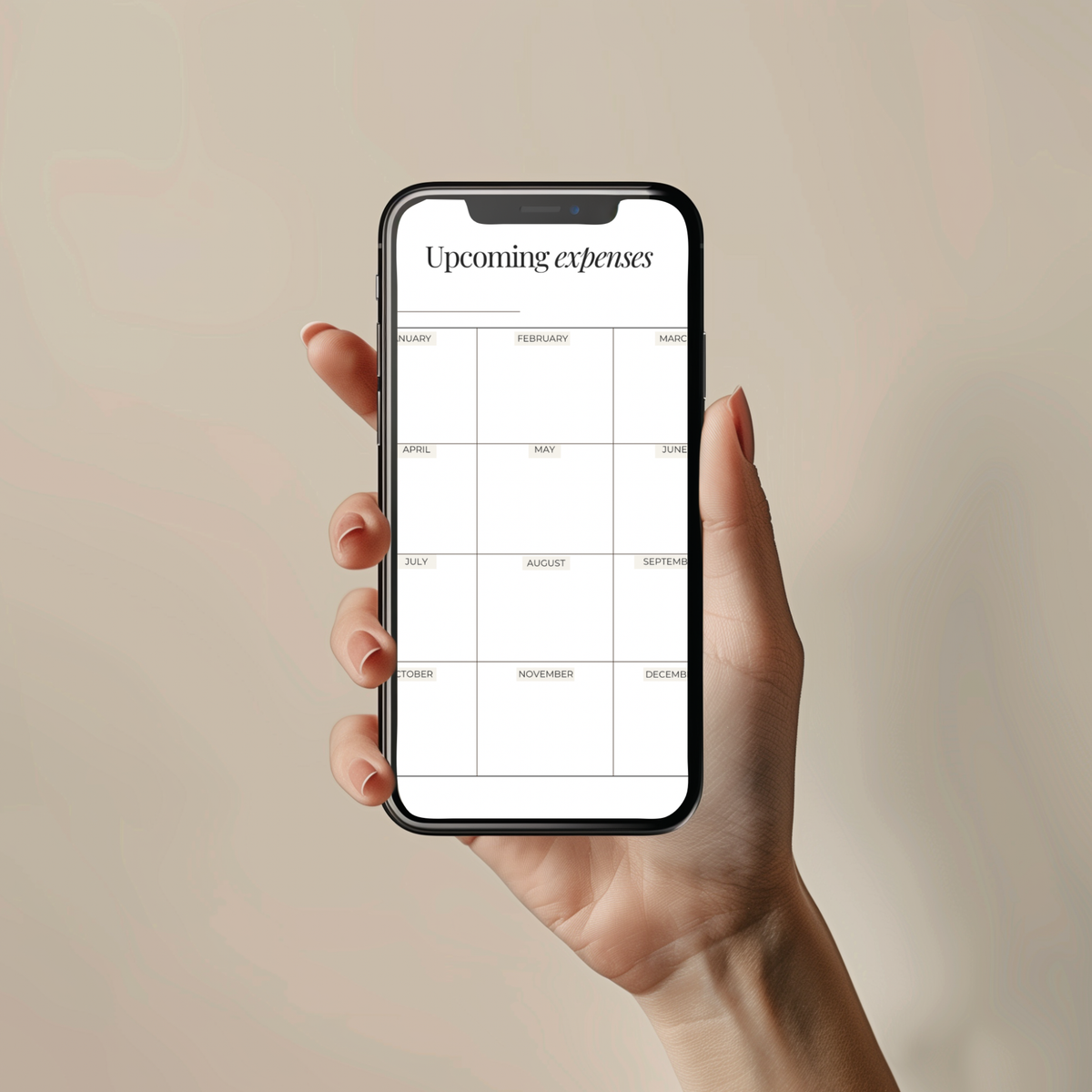 Digital financial planner with income and expense tracking