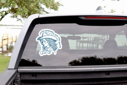 rustic cowgirl sticker decal