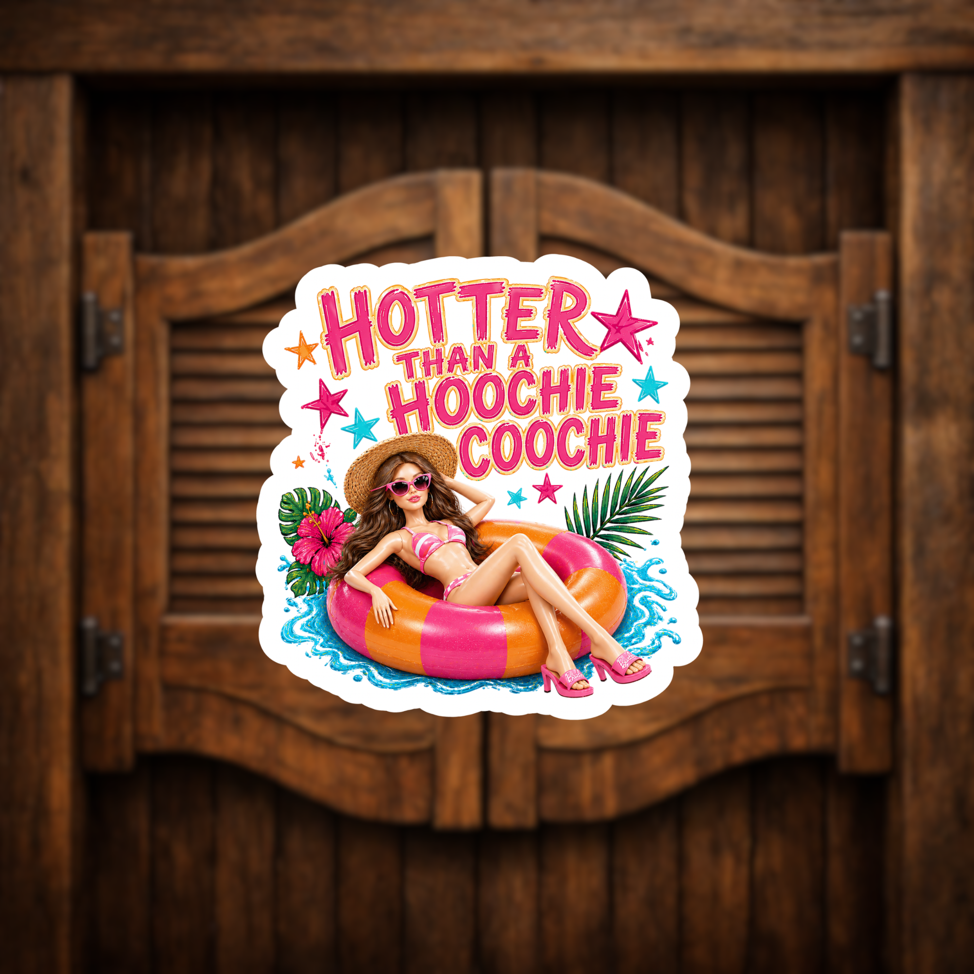 Pool Float Doll Meme Vinyl Sticker